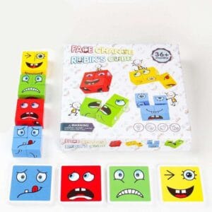 Face-Changing Cube Board Game Educational Parent-Child Toy with Challenge Levels