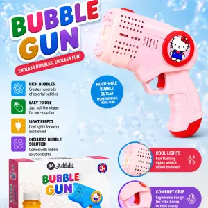 Alternative view of 2 in 1 Handheld Fan Bubble Blowing Toys +4 AA Battery Free