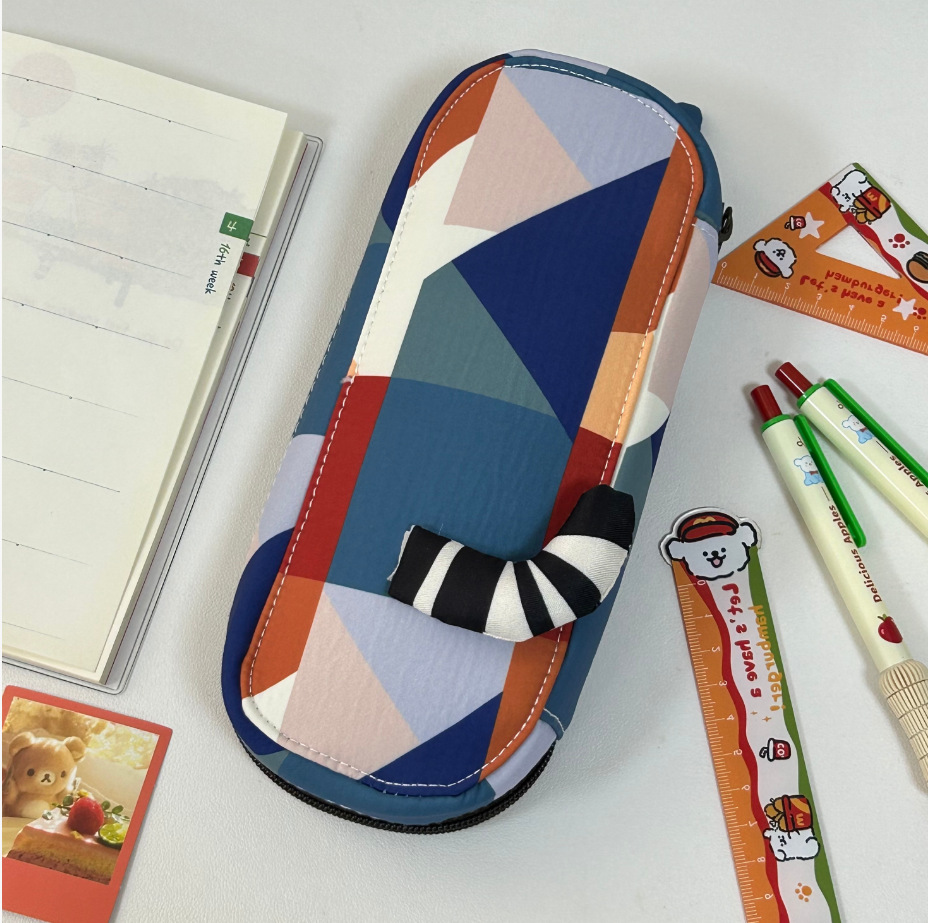 Cat Pencil Case Cat Ear Pen Pouch Stationery Organizer - Image 3