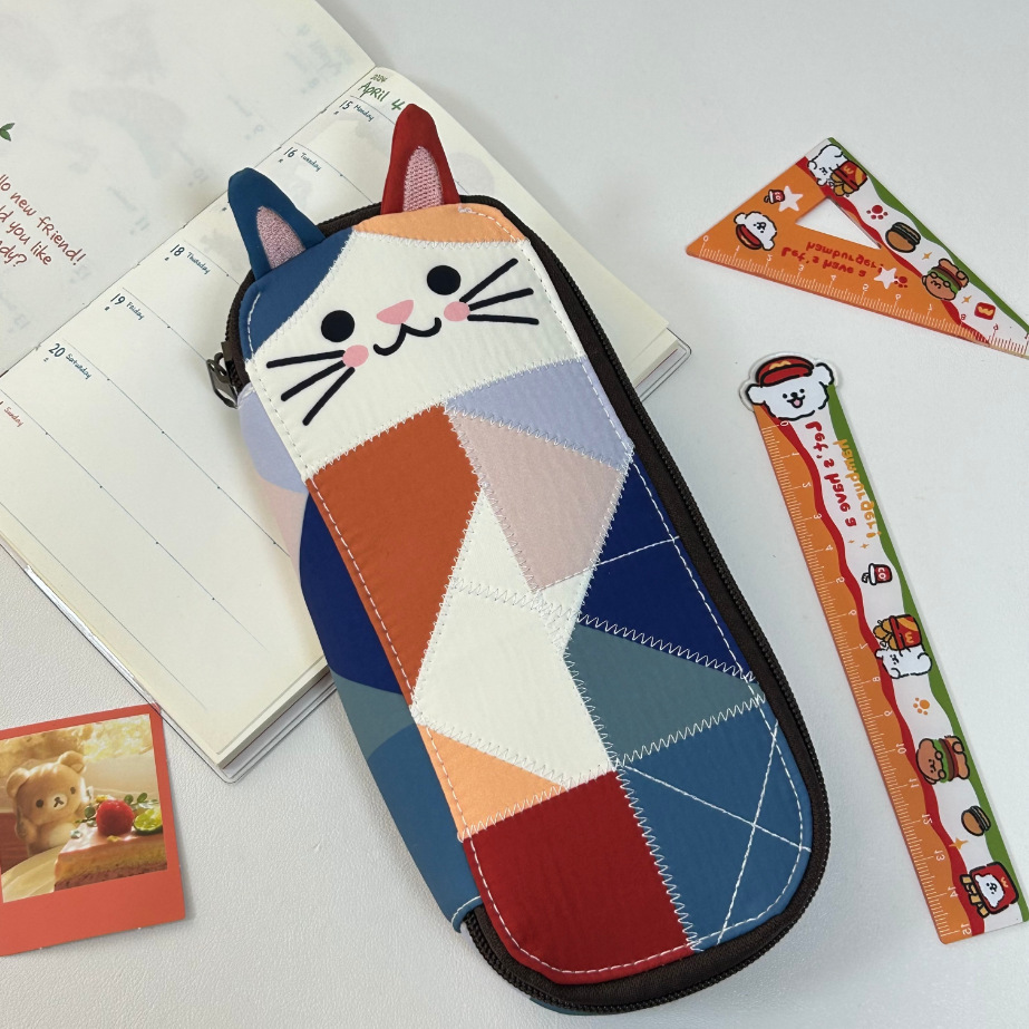 Cat Pencil Case Cat Ear Pen Pouch Stationery Organizer - Image 4