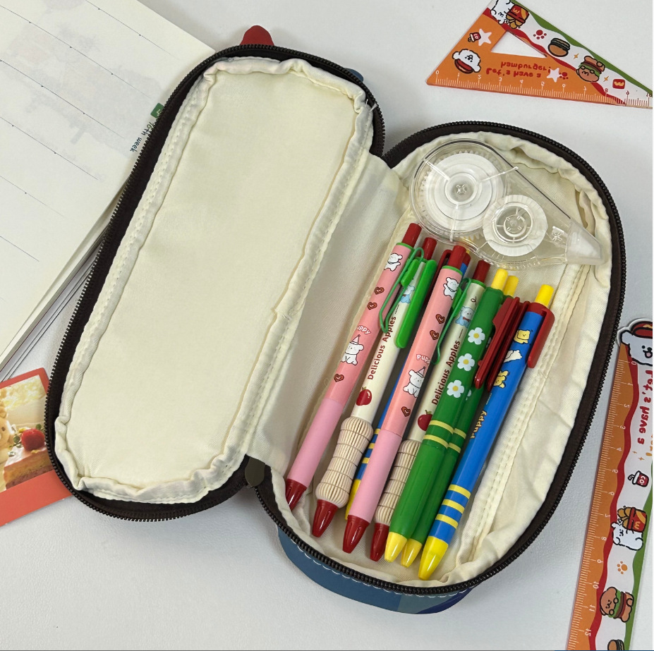 Cat Pencil Case Cat Ear Pen Pouch Stationery Organizer - Image 5