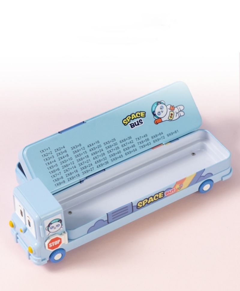 Creative Stationery Box School Bus Three-layer Pencil Case - Image 4
