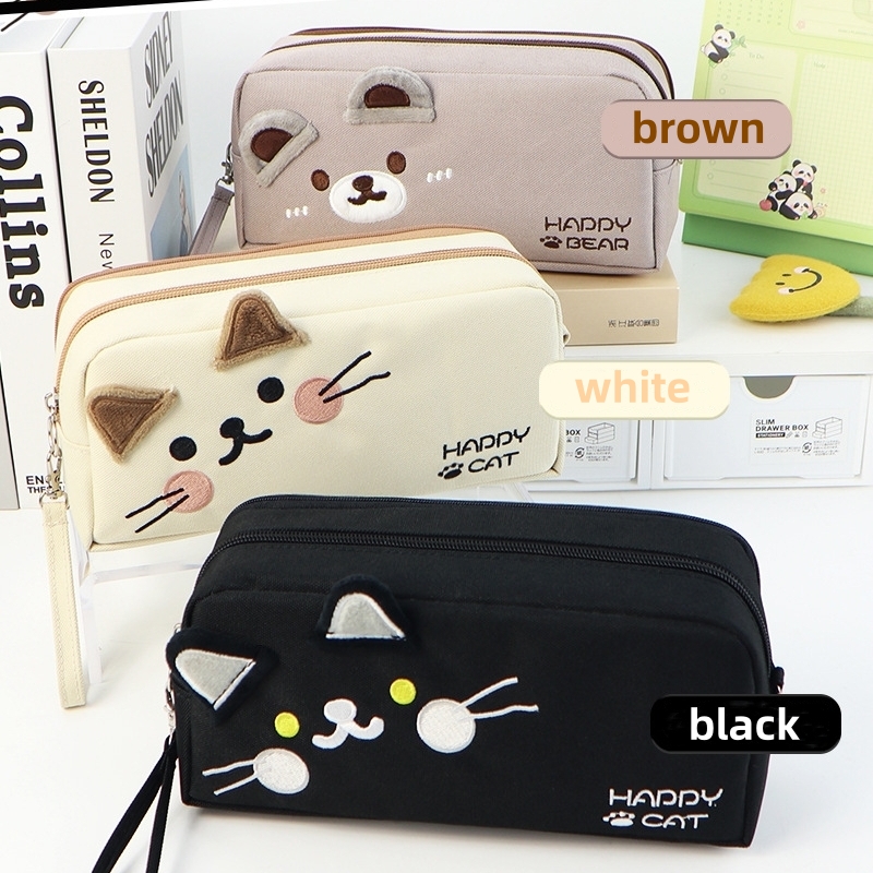 Cat Pencil Case With Zipper Multi-Function Organizer - Image 2