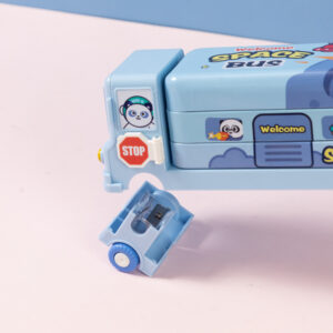 Alternative view of Creative Stationery Box School Bus Three-layer Pencil Case