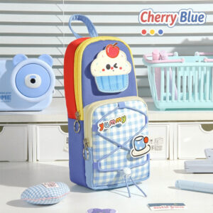 Yummy Cherry Blue Pencil organizer bag