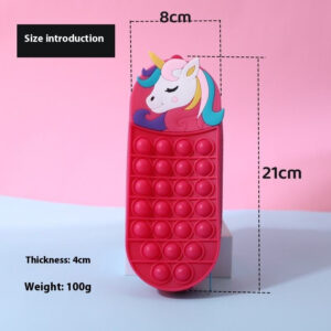 Alternative view of Silicone Bubble Rose Red Bubble Pencil Case